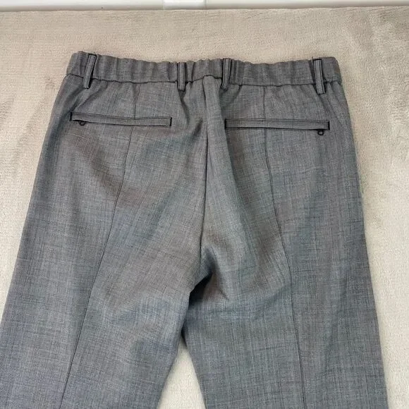 Theory Pants‎ Men 31x30 Gray Wool Blend Ace Illeston Ankle Zip Tapered Fit